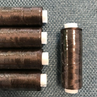 Нитки текстурир., оверлоч./ некруч. 150D 100% п/э 365 м коричневый 