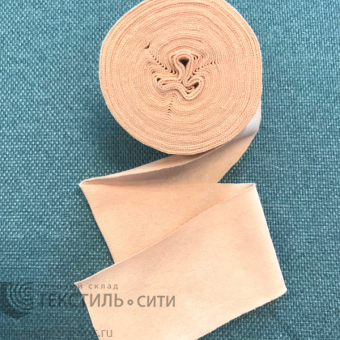 Лента трикотажная (рибана) Ш-60 мм цв.св.бежевый