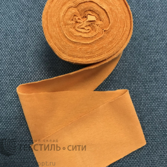 Лента трикотажная (рибана) Ш-60 мм цв.горчичный