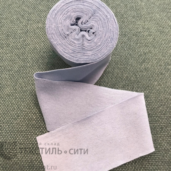 Лента трикотажная (рибана) Ш-35 мм цв.серо-голубой