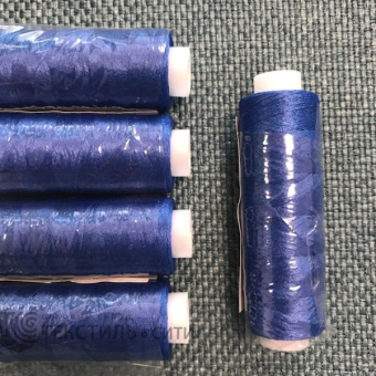 Нитки текстурир., оверлоч./ некруч. 150D 100% п/э 365 м василёк 