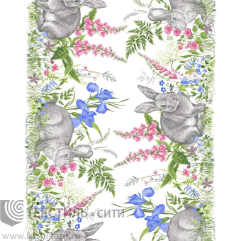 ткань Рогожка дорожка Пасхальная "Праздник весны"