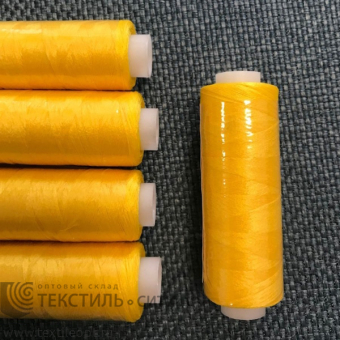 Нитки текстурир., оверлоч./ некруч. 150D 100% п/э 365 м ярко-жёлтый 